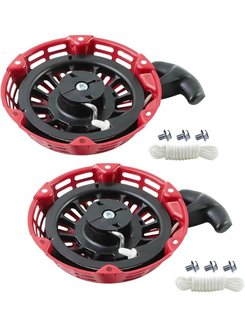 2pcs Pull Start Assembly for GX160 Engine - Curved Steel Rod Pawls Included